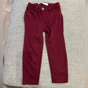Toddler girls old navy red/maroon colored jeans size 3t